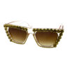 Womens modern rhinestone high pointed sunglasses AD4-96351 - Image 3