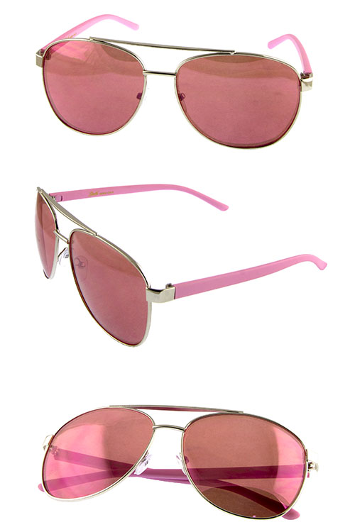 Womens classic reebar aviator sunglasses A4-GSL28204 - City Sunglass