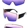 Womens rimless monolens square style sunglasses SD1-5020COL