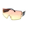 Womens rimless monolens square style sunglasses SD1-5020COL - Image 5