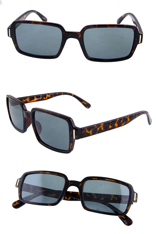 Unisex square glass lens plastic style sunglasses WU-MP8551GL