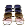Womens metal square shaped rhinestone sunglasses SDD-5081RH - Image 5