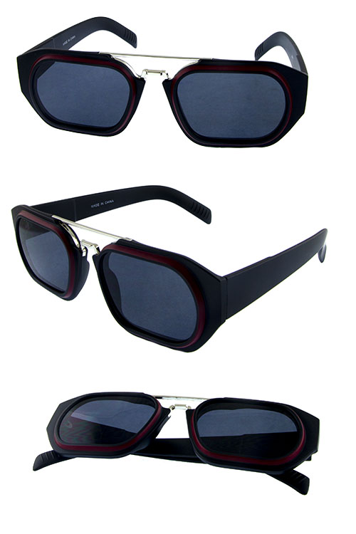 Unisex metal square pilot style rebar sunglasses ADD-96415