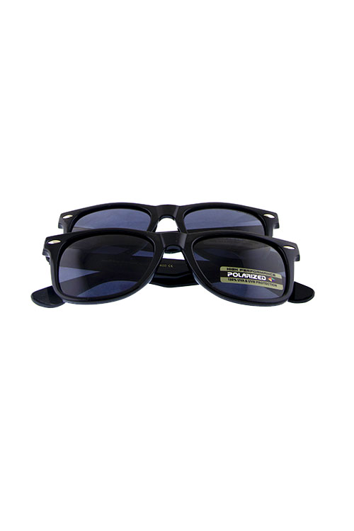 Unisex polarized horn rimmed plastic sunglasses T1-EKWF05PZ