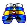 Mens square action packed plastic sunglasses W1-EK66240 - Image 4