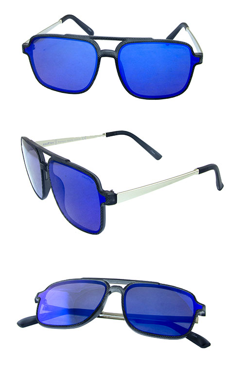 Unisex metal square aviator fashion sunglasses W-M2214CH