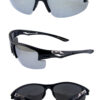 Mens sporty semi rimless square sunglasses OR-X2475