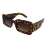Womens square fashion plastic style sunglasses C3-L2223AQ - Image 2