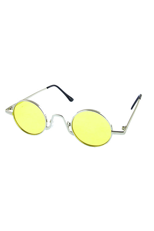 Unisex metal vintage circle geometric sunglasses F4-2010004WL