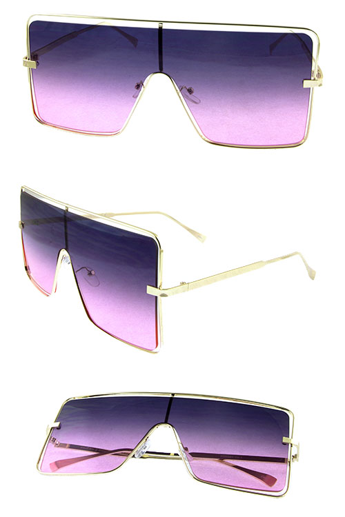 Womens metal square style fashion sunglasses I3-M2204BY