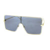 Womens metal square style fashion sunglasses I3-M2204BY - Image 2