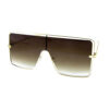 Womens metal square style fashion sunglasses I3-M2204BY - Image 3