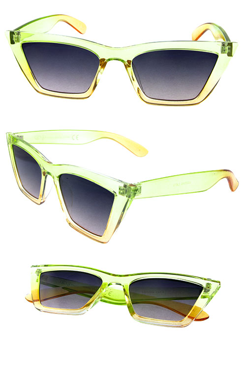 Womens high pointed square plastic sunglasses D4-L2205HG