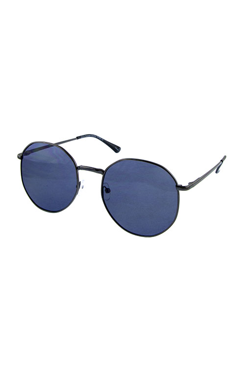 Womens rounded metal high fashion sunglasses 2-L2014CM