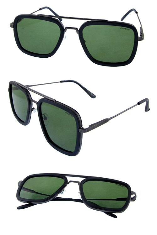 Mens square action plastic sunglasses J3-M2214AQ