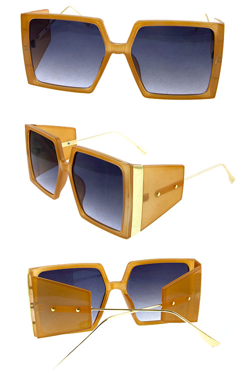 Womens square high fashion plastic sunglasses D1-L2207BY