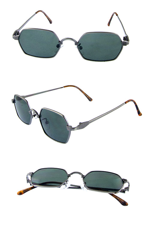 Womens modern square metal sunglasses D-M2206BY