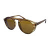 Unisex rounded sideshield plastic sunglasses F1-M2217CH