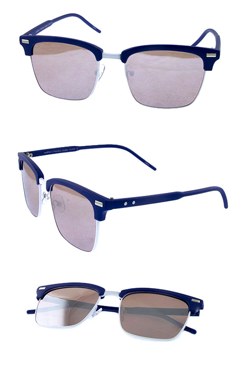 Unisex horn rimmed fashion plastic sunglasses C2-M2207CH