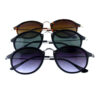 Womens metal arm blended round sunglasses A2-L2201HG