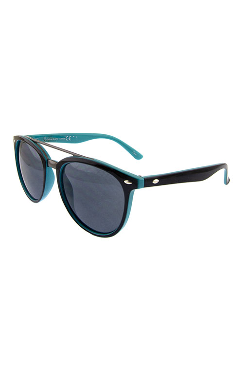 Womens round rebar plastic sunglasses 1-204006YB