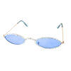 Womens oval rhinestone metal sunglasses D-J10793 - Image 7