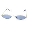 Womens oval rhinestone metal sunglasses D-J10793