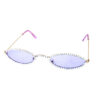 Womens oval rhinestone metal sunglasses D-J10793 - Image 5