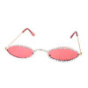 Womens oval rhinestone metal sunglasses D-J10793
