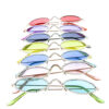 Womens oval rhinestone metal sunglasses D-J10793