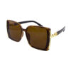 Womens casual square plastic fashion sunglasses D-L2203YG - Image 3