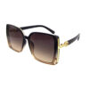 Womens casual square plastic fashion sunglasses D-L2203YG - Image 4