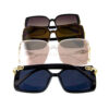 Womens casual square plastic fashion sunglasses D-L2203YG - Image 5