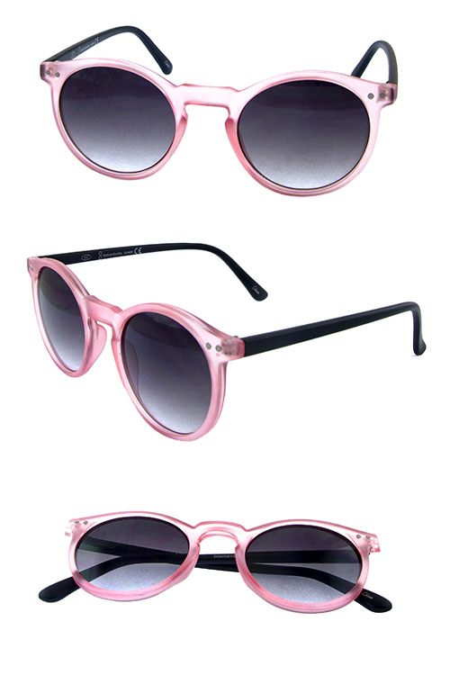 Womens mature rounded plastic sunglasses 1-204008YB