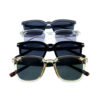 Womens horn rimmed square fashion sunglasses B3-L2205WL - Image 5