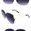Womens metal arm blended square sunglasses C3-L2202XR