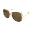 Womens metal arm blended square sunglasses C3-L2202XR - Image 3