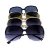 Womens metal arm blended square sunglasses C3-L2202XR - Image 5