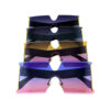 Womens square rimless monolens sunglasses F1-L2212BY - Image 5