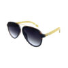 Unisex bamboo aviator fashion sunglasses Y-53111BM - Image 3