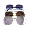 Womens high fashion metal square sunglasses V-L2222CM - Image 5