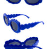 Womens fancy rounded plastic sunglasses C2-80502