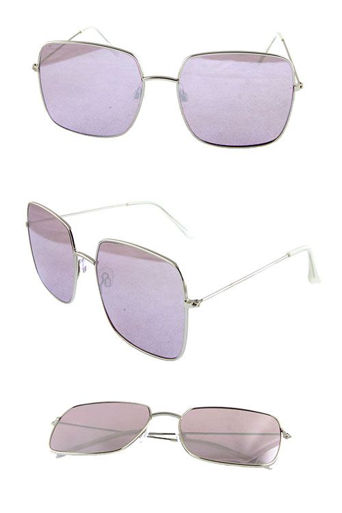Womens metal square vintage sunglasses 1-L2219CM - City Sunglass