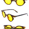 Womens vintage rounded plastic sunglasses C2-80403
