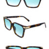 Womens square fashion plastic sunglasses D2-L2302YG