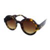 Womens retro rounded plastic sunglasses D2-L82302BY - Image 2