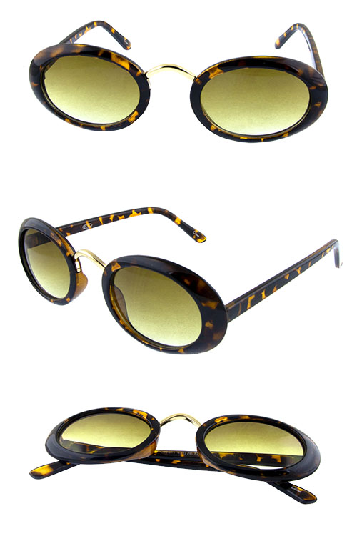 Womens oval clout plastic fashion sunglasses D-SC93011
