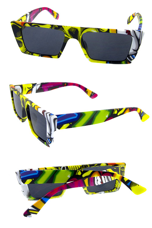 Unisex horned style fashion plastic sunglasses D2-80365