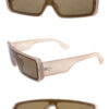 Unisex square block style plastic sunglasses G3-80424