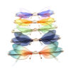 Womens rimless butterfly fashion metal sunglasses D2-5013 - Image 6